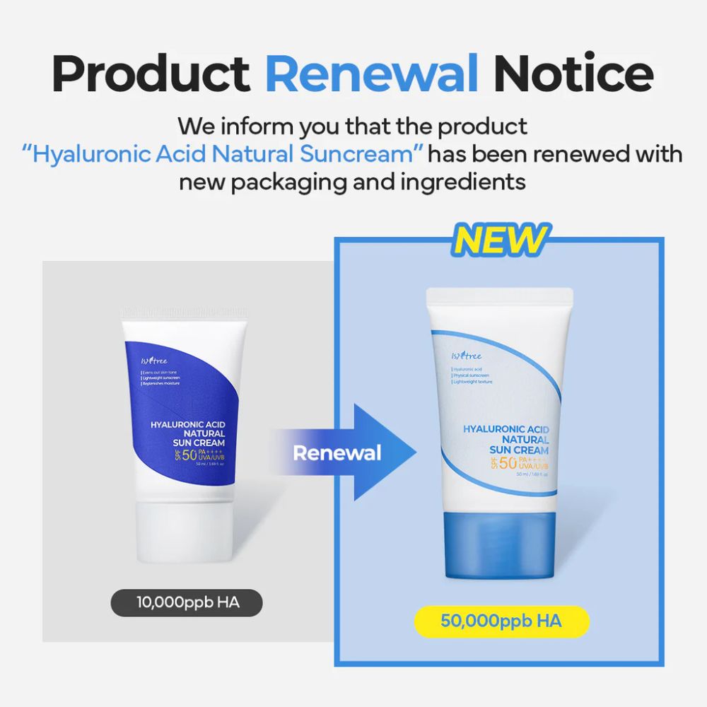 Isntree Hyaluronic Acid Natural Sun Cream SPF50+ PA ++++