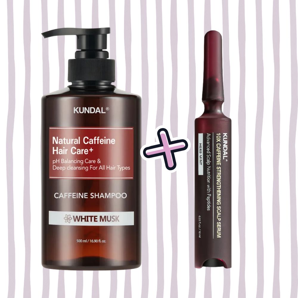 Kundal Anti Hair Loss Caffeine Shampoo + Kundal 10X Caffeine Scalp Serum