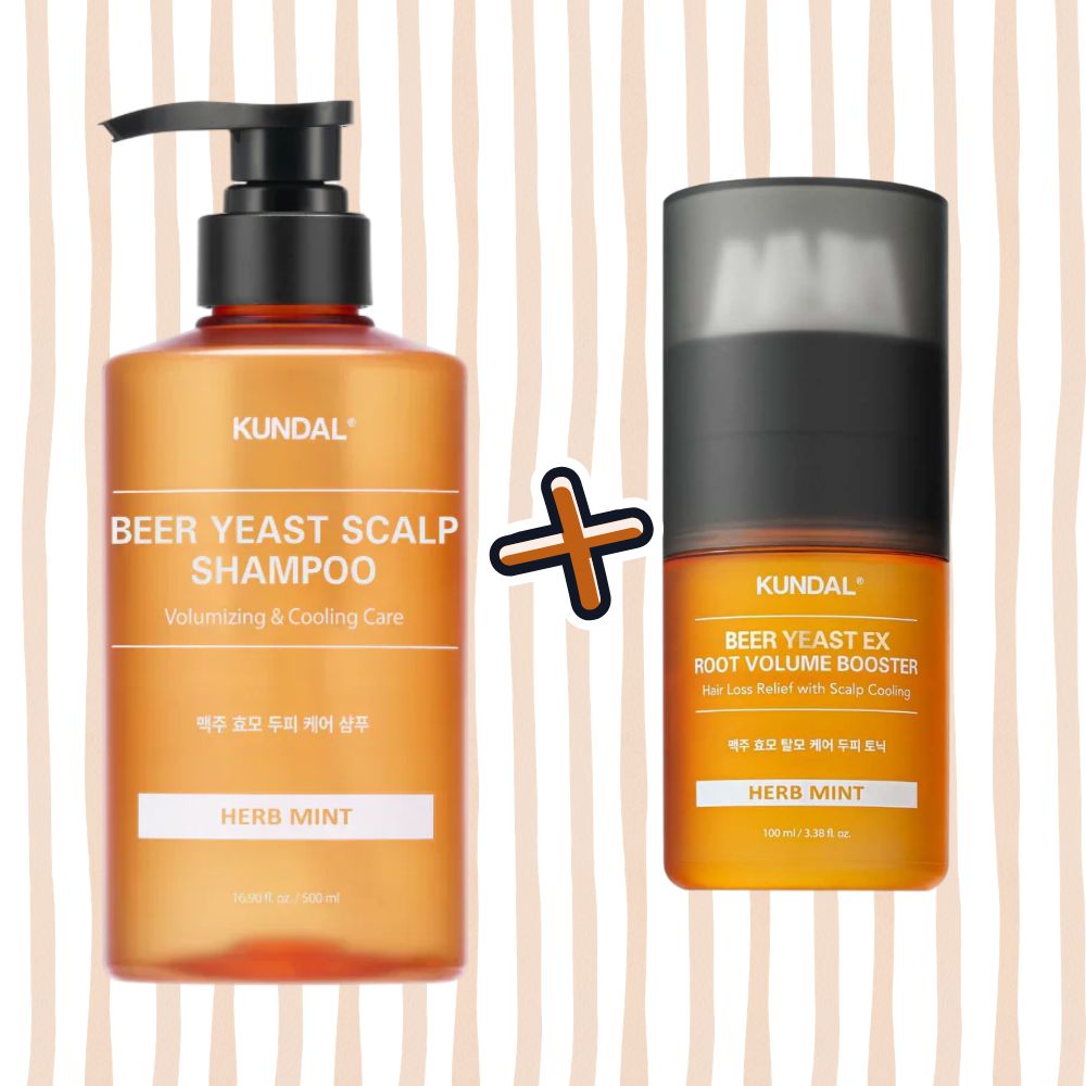 Kundal Beer Yeast Shampoo 500ml + Kundal Beer Yeast Ex Root Volume Tonic 100ml