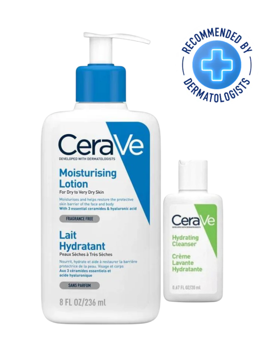 CeraVe Moisturizing Lotion 236ml & CeraVe Hydrating Cleanser 20ml