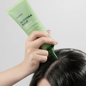 KUNDAL Matcha & Kale Clarifying Sea Salt Scalp Scrub - Herb Mint