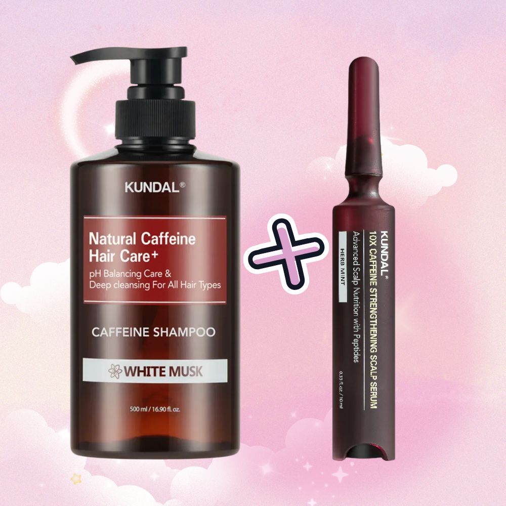 1+1 Kundal Anti Hair Loss Caffeine Shampoo + Kundal 10X Caffeine Scalp Serum