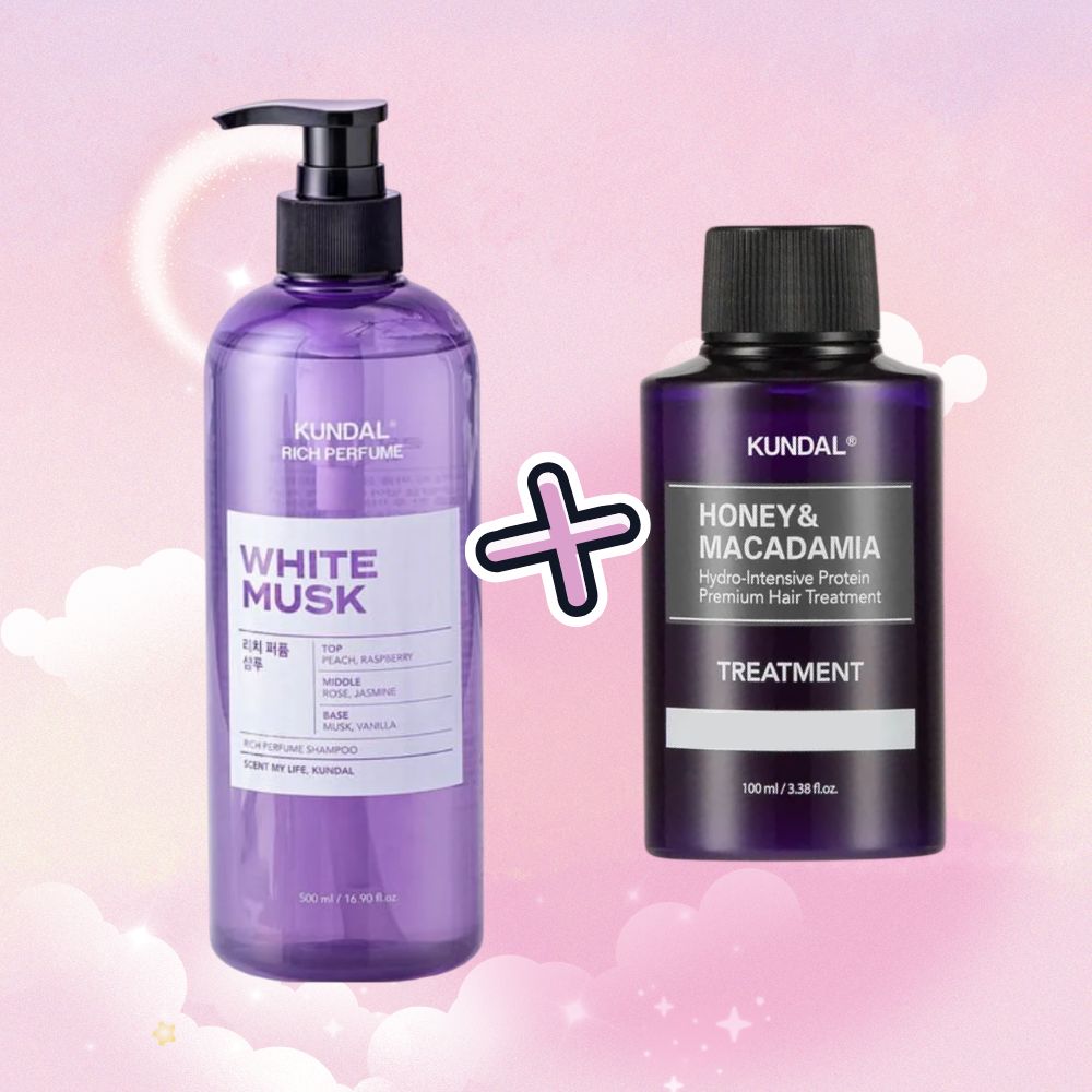 1+1 Kundal Rich Perfume Shampoo White Musk + Kundal Honey & Macadamia Treatment