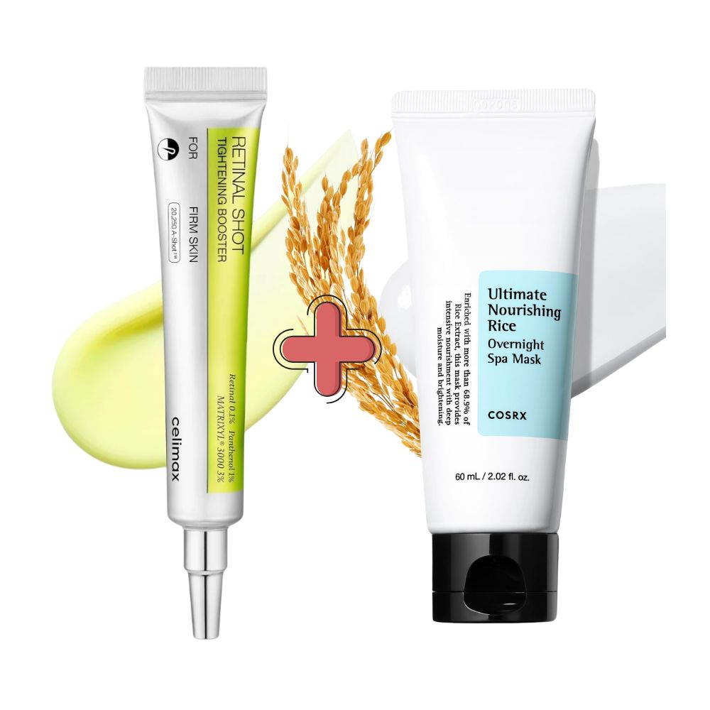 1+1 Celimax Retinal Shot Booster + Cosrx Overnight Rice Mask