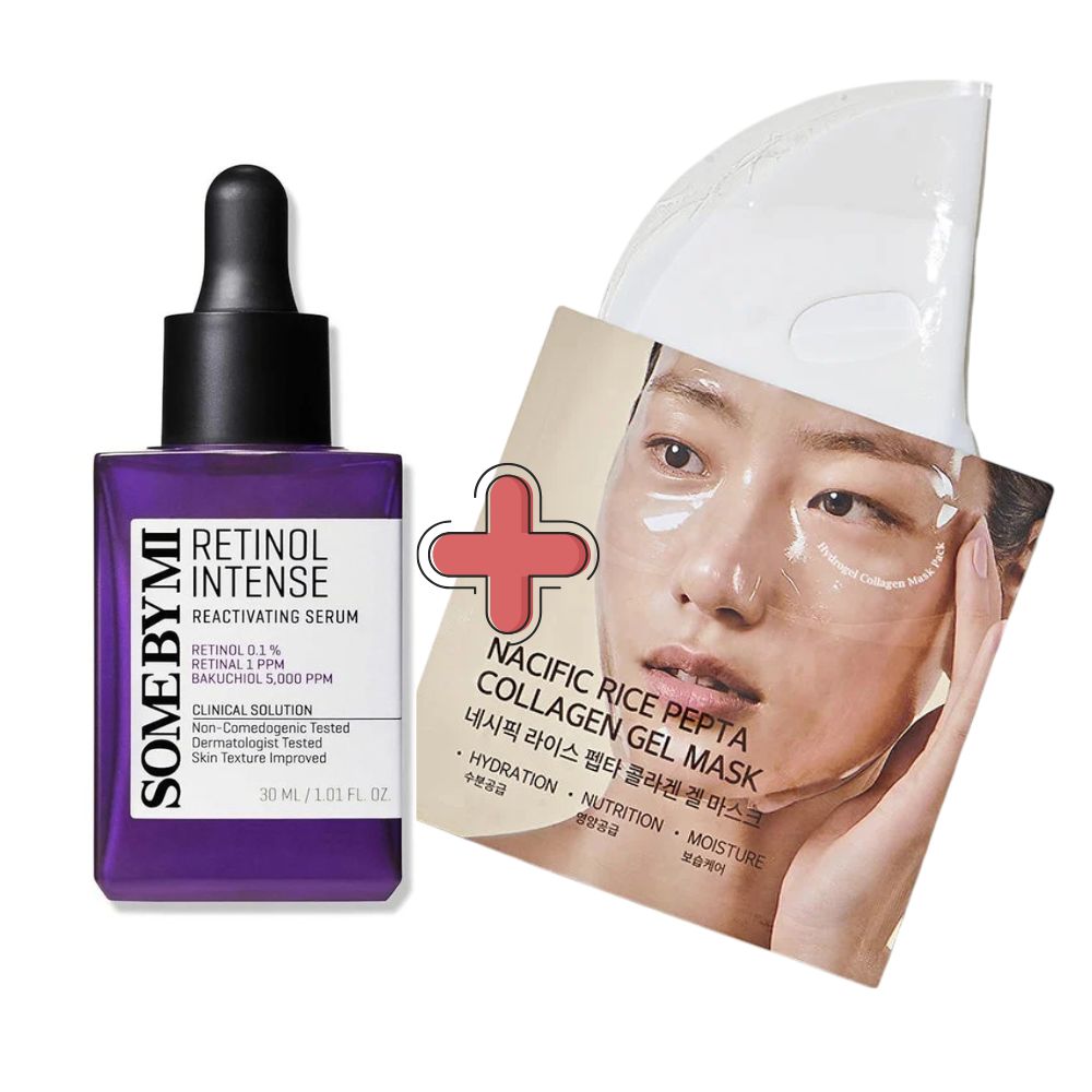1+1 Some By Mi Retinol Intense Serum + Nacific Rice Pepta Collagen Gel Mask