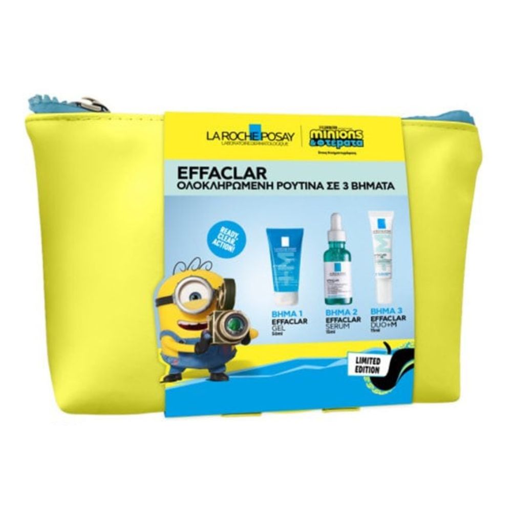 La Roche Posay Minions Limited Edition Effaclar Gel-Cleansing Gel, Effaclar Serum & Effaclar Duo