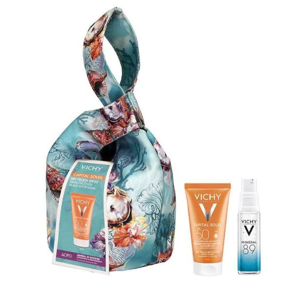 Vichy Capital Soleil Dry Touch Protective Face Fluid SPF50 50 ml+ Vichy Mineral 89 Dhurate