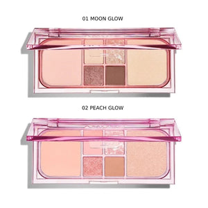 Amuse Vegan Face All Palette 01 Moon Glow / 02 Peach Glow - 02 Peach Glow