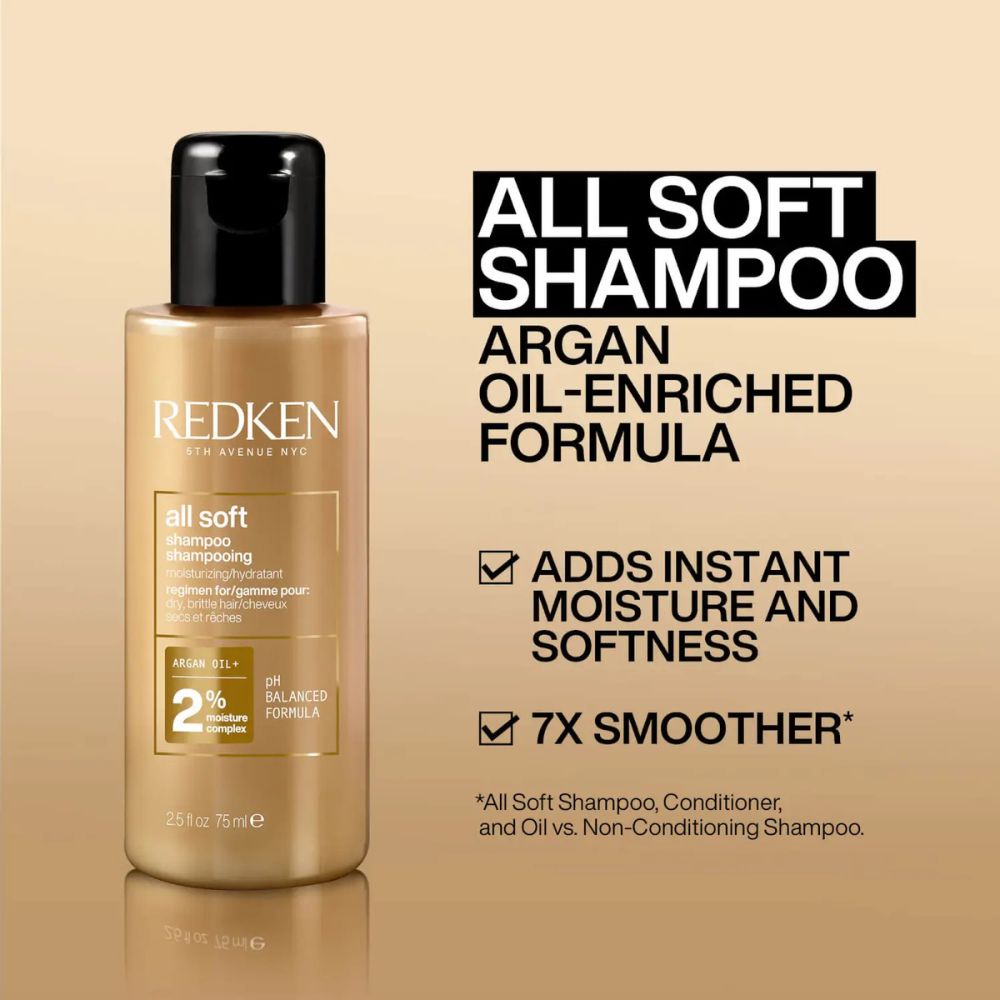 Redken All Soft Argan Oil Shampoo 75ml