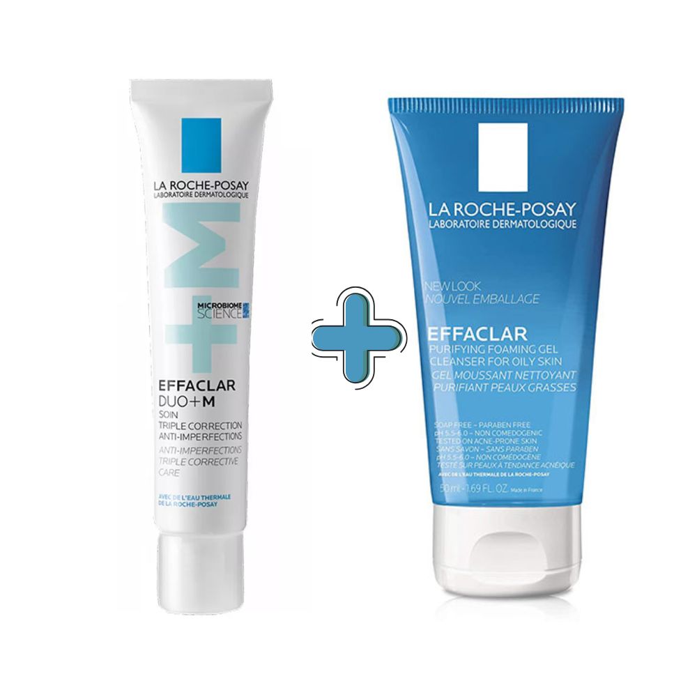 La Roche Posay Effaclar DUO+M 40ml + Effaclar Foaming Gel 50ml Set