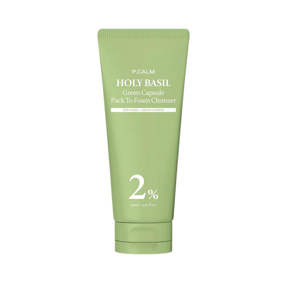 P.CALM Holy Basil Green Capsule Pack To Foam Cleanser 120ml