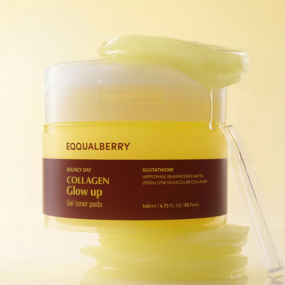 EQQUALBERRY - Collagen Glow Up Gel Toner Pads 60 Pads