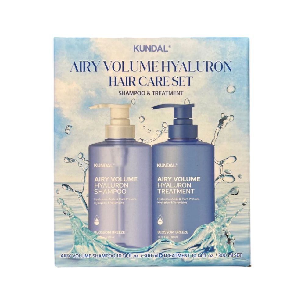 KUNDAL - Airy Volume Hyaluron Hair Care Shampoo & Treatment Special Set - 300ml
