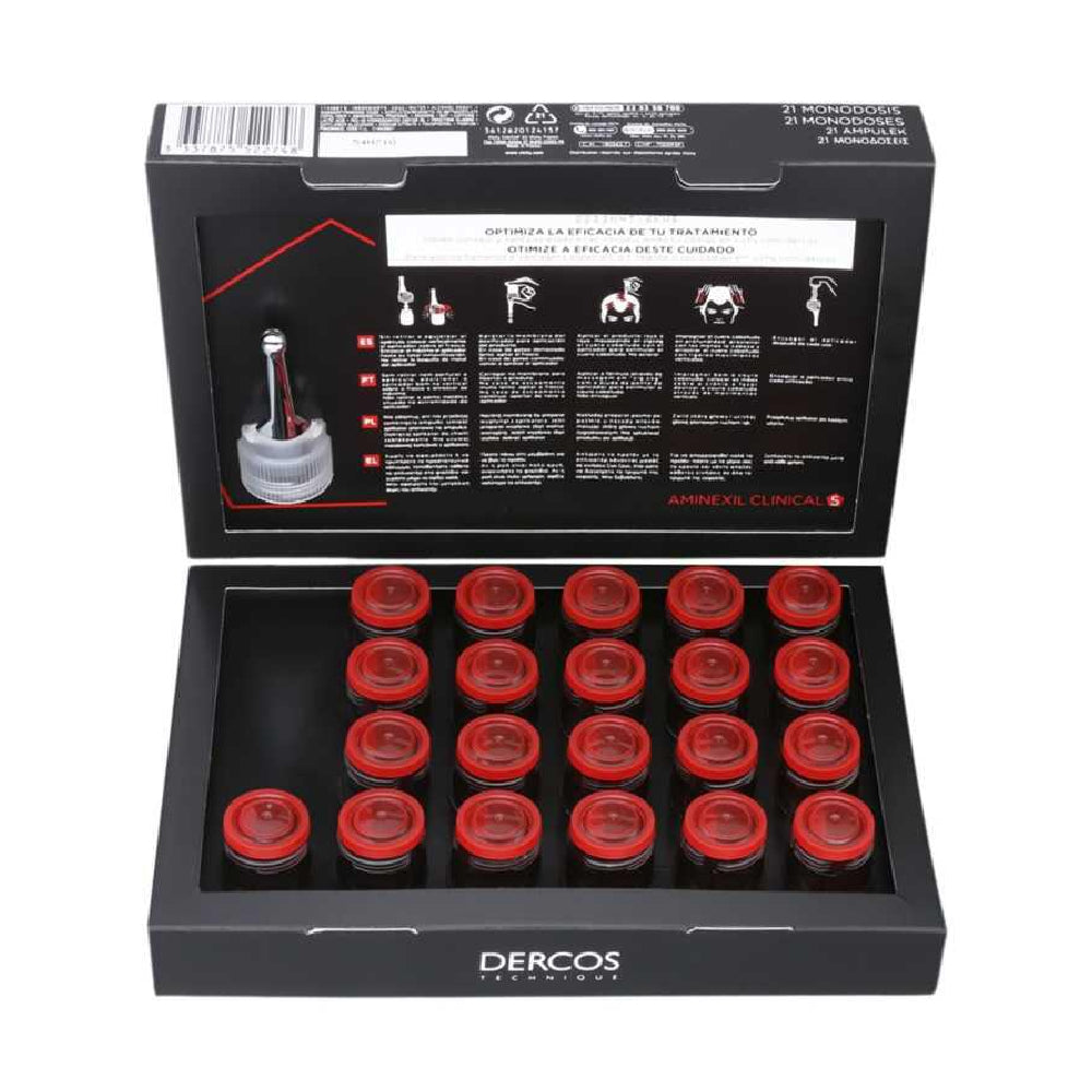 Vichy Dercos Aminexil Clinical 5 Anti-Hair Loss Ampoules Men x21