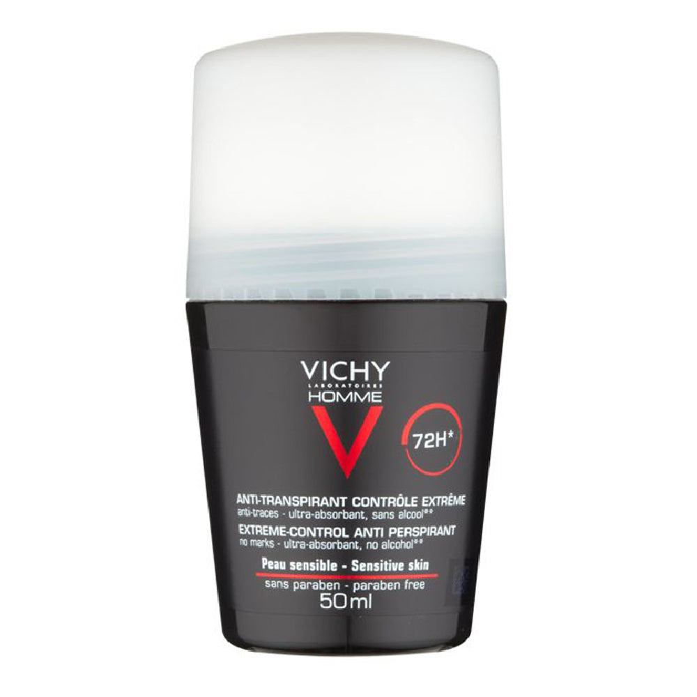 Vichy Homme Anti-Transpirant Roll On Deodorant 72H Sensitive Skin