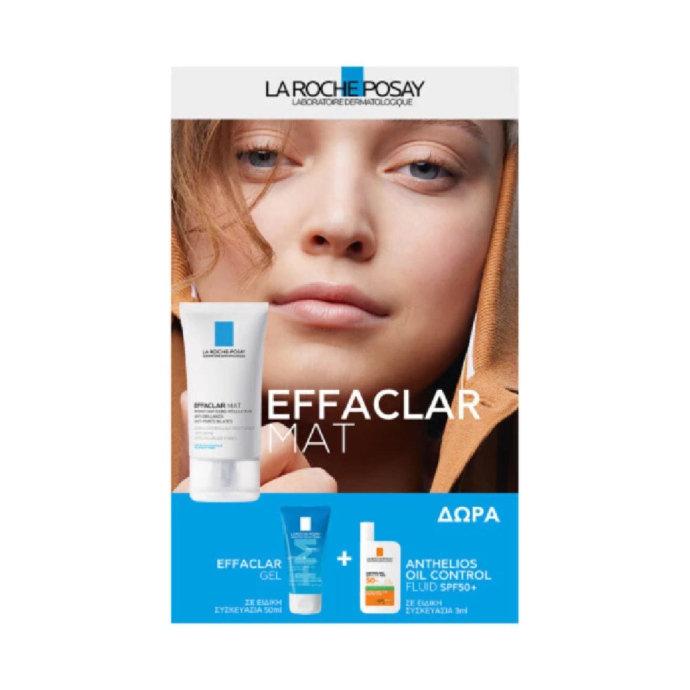 La Roche Posay Promo Effaclar Mat Cream 40ml with Effaclar Gel 50ml & Anthelios Oil Control Fluid SPF50+ 3ml