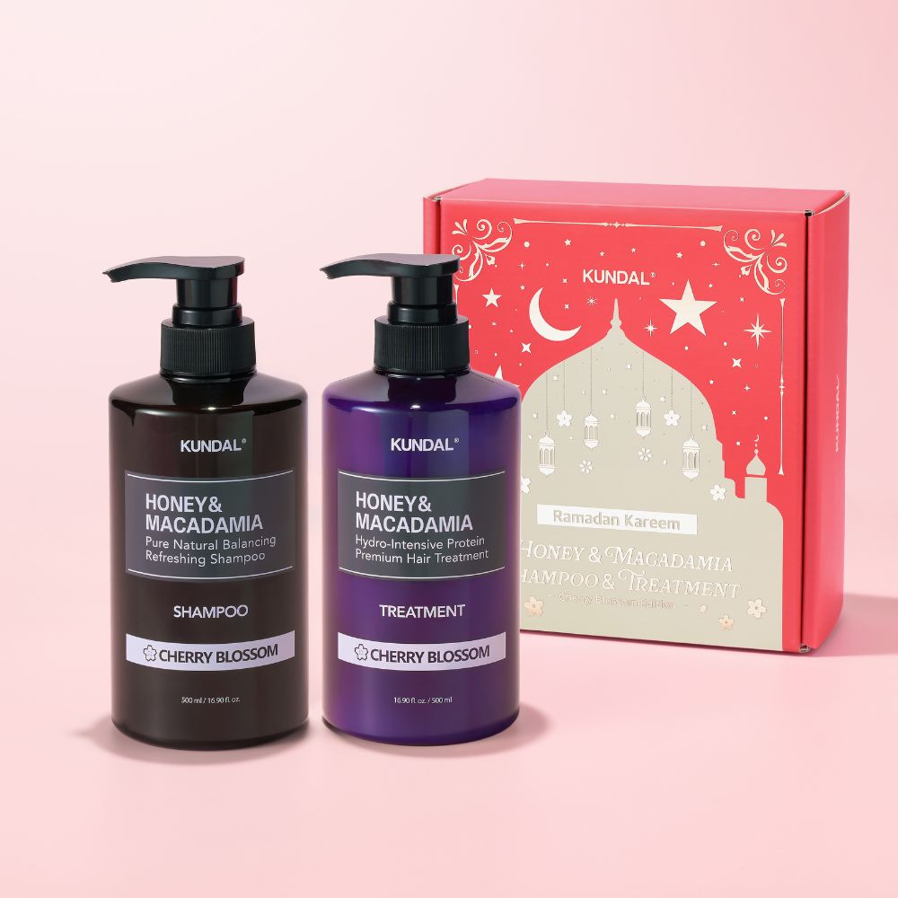 Kundal Honey & Macadamia Ramadan Limited Edition Set - Cherry Blossom 500ml