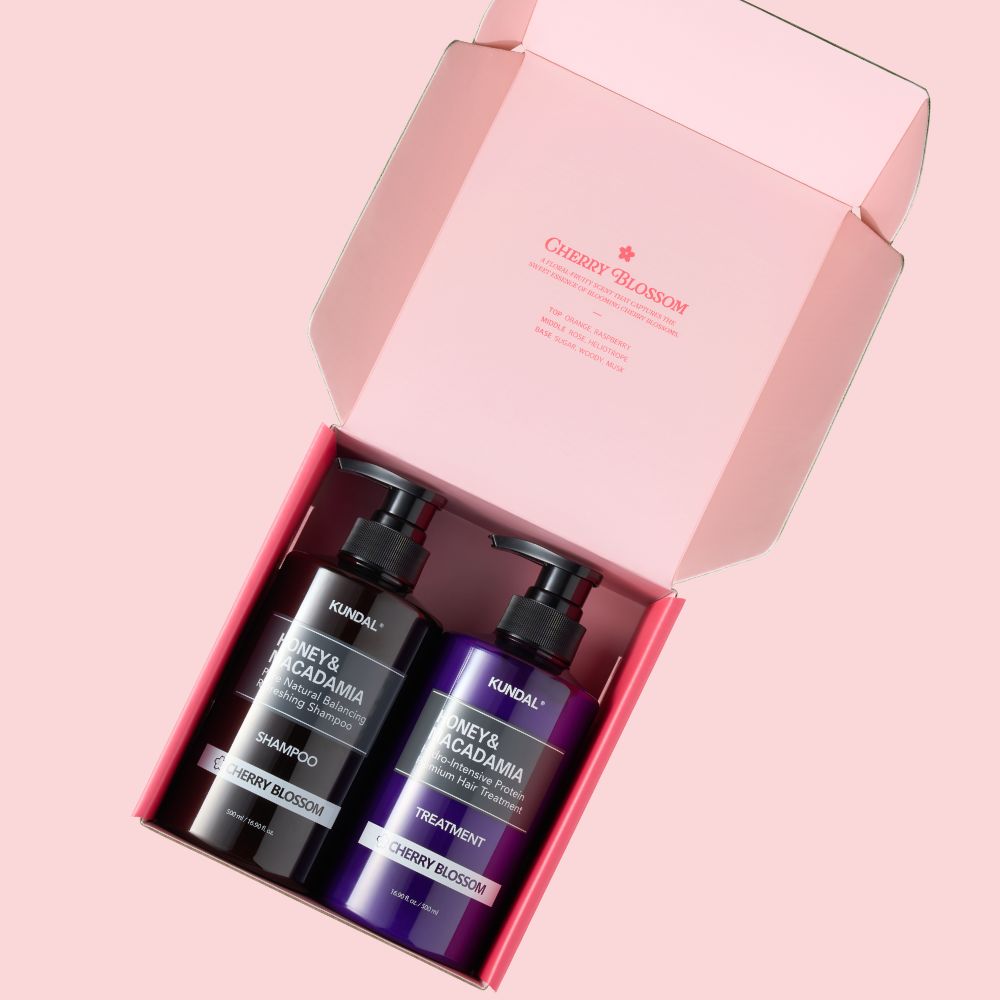 Kundal Honey & Macadamia Ramadan Limited Edition Set - Cherry Blossom 500ml