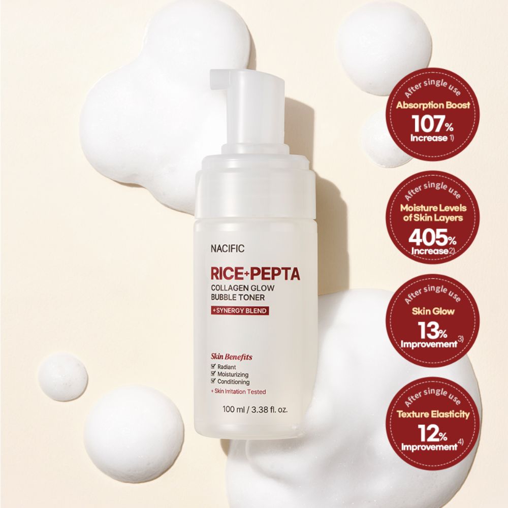 Nacific Rice Pepta Collagen Glow Bubble Toner